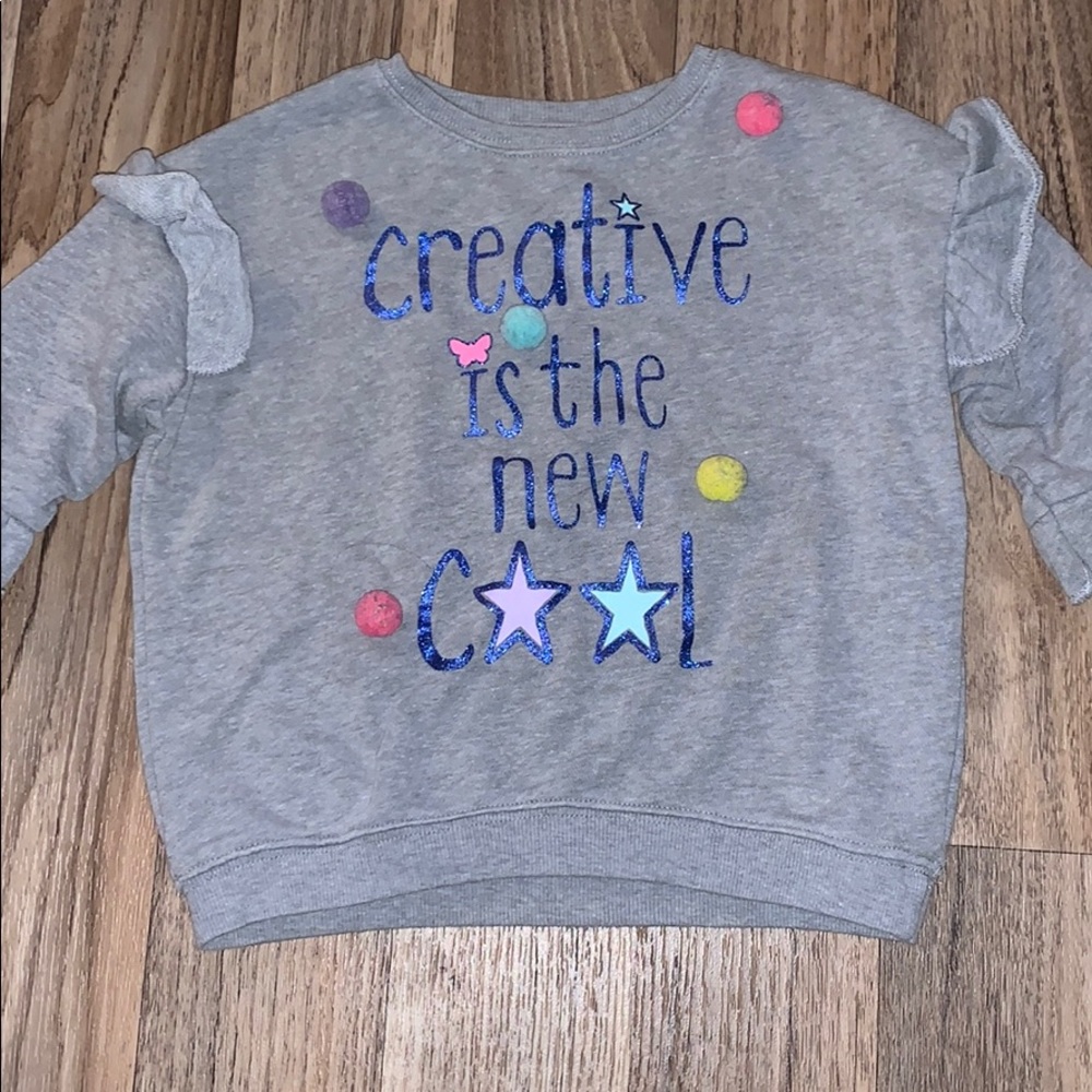 Pom-Pom Ruffle Crewneck